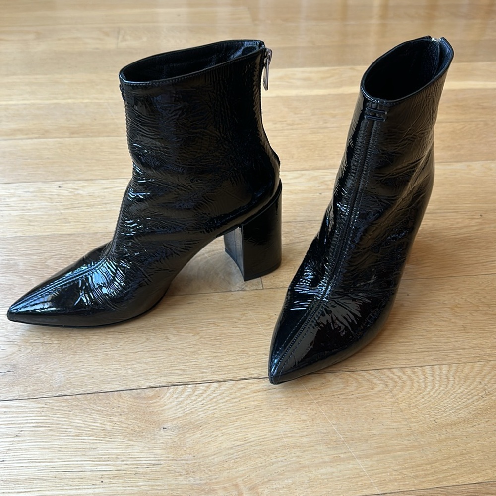 Zadig & Voltaire Glimmer Block Heel Black Boots - Picture 2 of 7